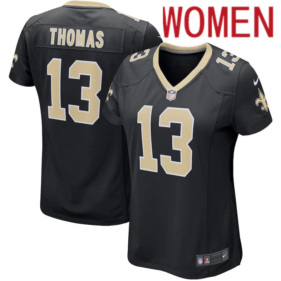 Women New Orleans Saints #13 Michael Thomas Nike Black Game Player NFL Jersey->women nfl jersey->Women Jersey